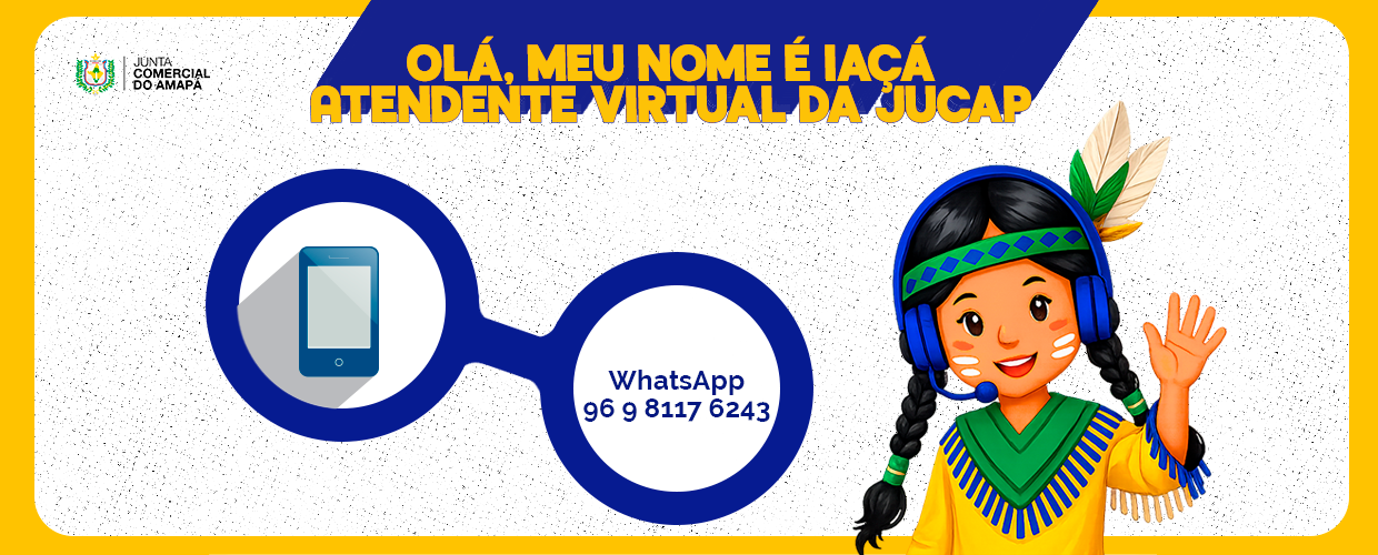 Olá, meu nome é laçá, Sou atendente virtual da Junta Comercial do Amapá.