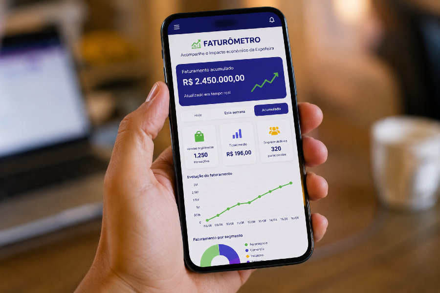 Faturômetro permitirá acompanhar o impacto econômico da feira