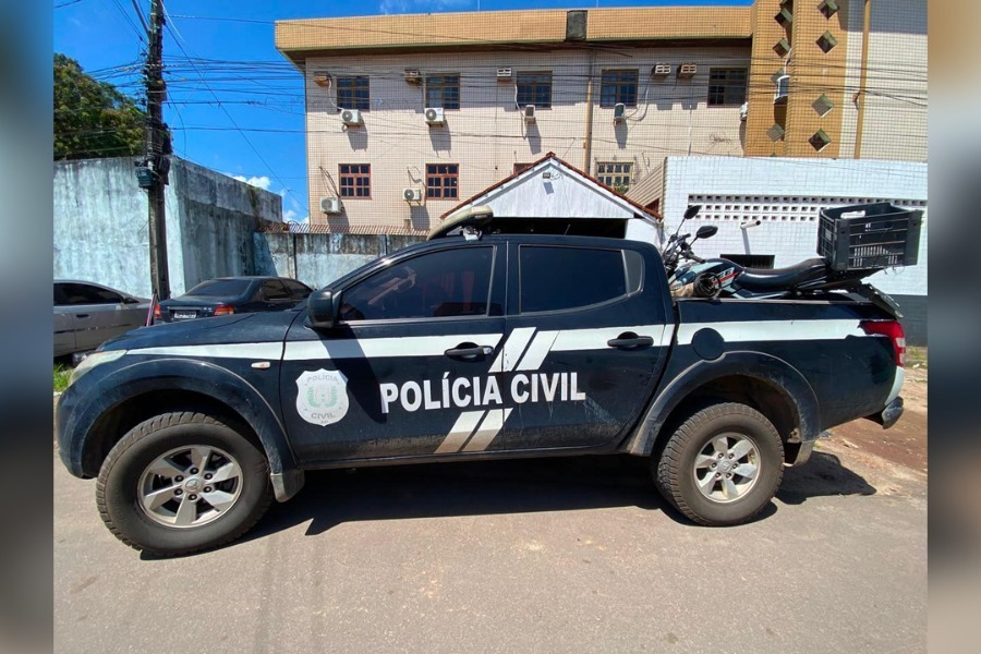EM MACAPÁ, POUCAS HORAS APÓS O CRIME, POLÍCIA CIVIL RECUPERA MOTOCICLETA FURTADA 