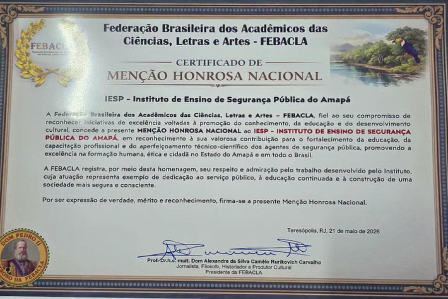 IESP recebe Certificado de Menção Honrosa Nacional
