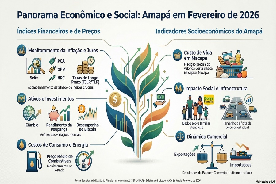 SEPLAN/AP - Indicadores Conjunturais - Boletim fevereiro de 2026.