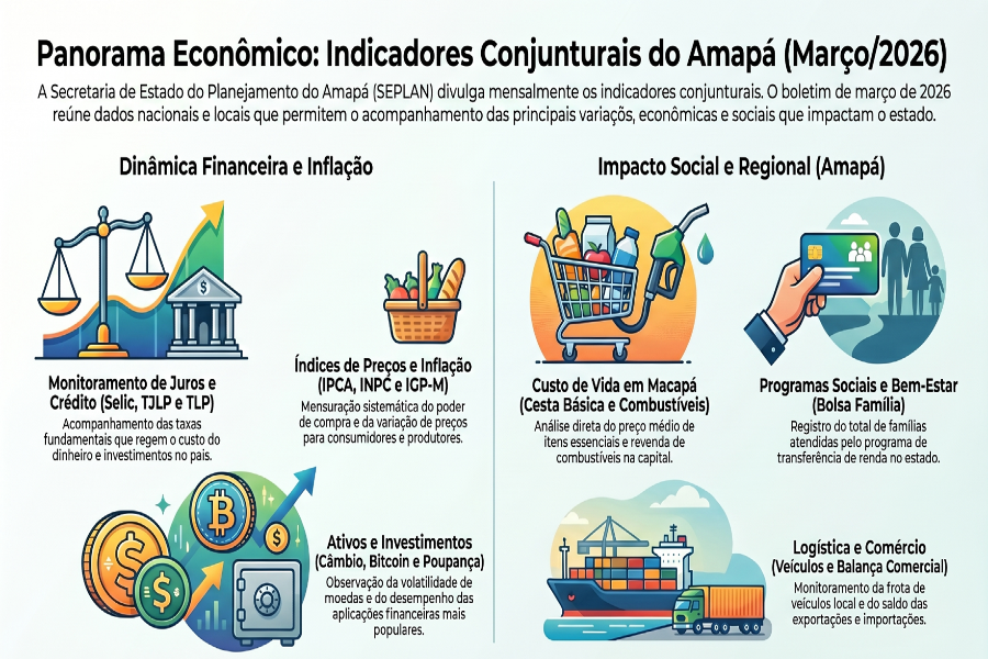SEPLAN/AP - Indicadores Conjunturais - Boletim março de 2026.